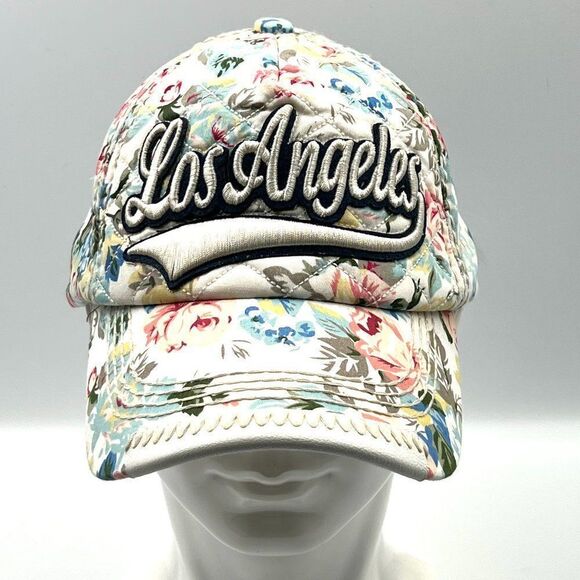 Robin Ruth Distressed Los Angeles Floral SnapBack hat - Picture 1 of 9